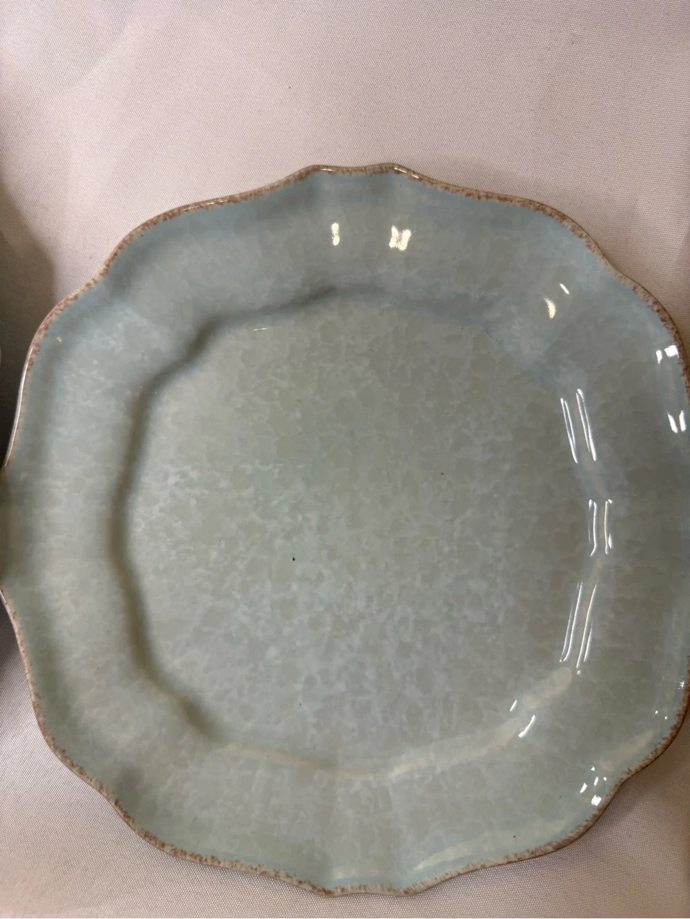 Blue Casa Stone by Casafina Made in Portugal 2 Salad Plates & 1 Dinner Plate